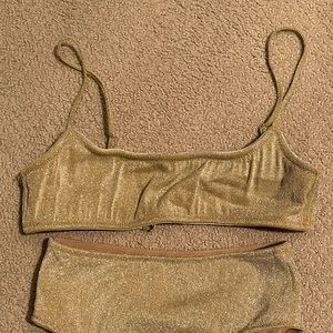 NWOT gold sparkly bikini